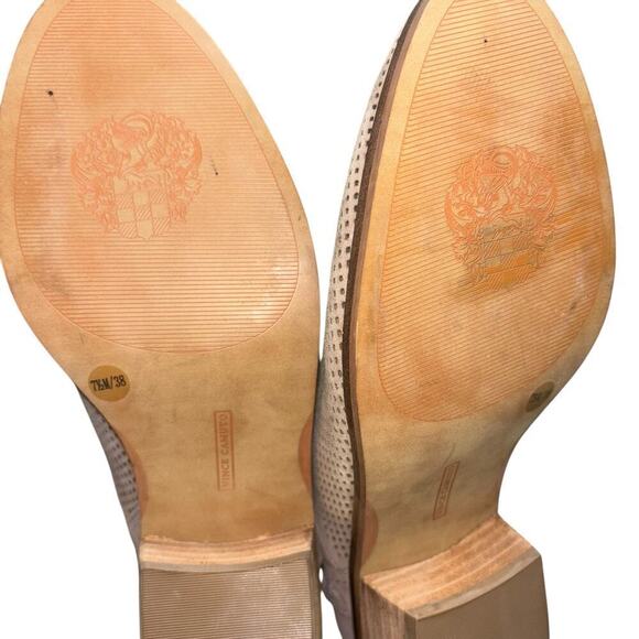 Vince Camuto Taupe Leather Ankle Western Slouch Booties Women's 7.5 Cowgirl - Picture 7 of 11